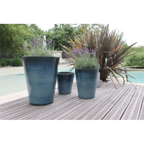 Pot sydney blue wave d33 h35 de Poterie d'Albi - Poterie de qualité à Bordeaux dans Les Poteries d'Albi
