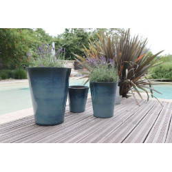 Pot sydney blue wave d25 h29 de Poterie d'Albi - Poterie de qualité à Bordeaux dans Les Poteries d'Albi