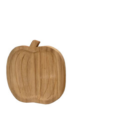 Assiette decorative bois sculpte citrouille gm de Déco de Noël - Jardinerie Bordeaux et Libourne dans 🍽️Décoration de table d...