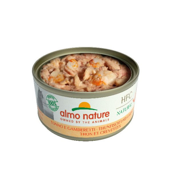 Patée almo nature naturel thon et crevettes de Almo Nature, les patées pour chats et chiens dans Patees pour chats