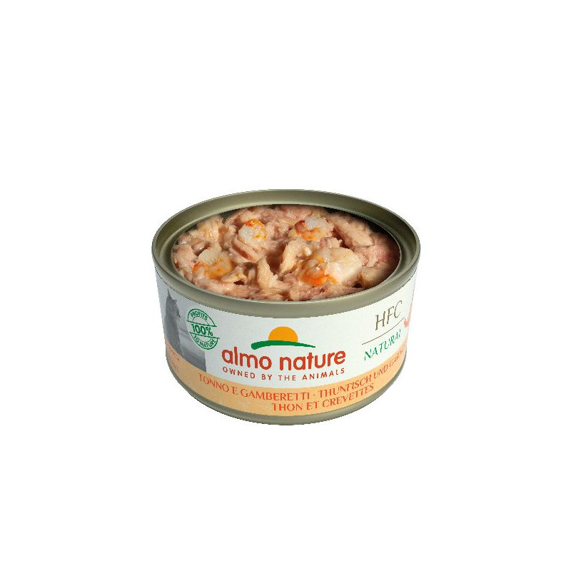 Patée almo nature naturel thon et crevettes de Almo Nature, les patées pour chats et chiens dans Patees pour chats