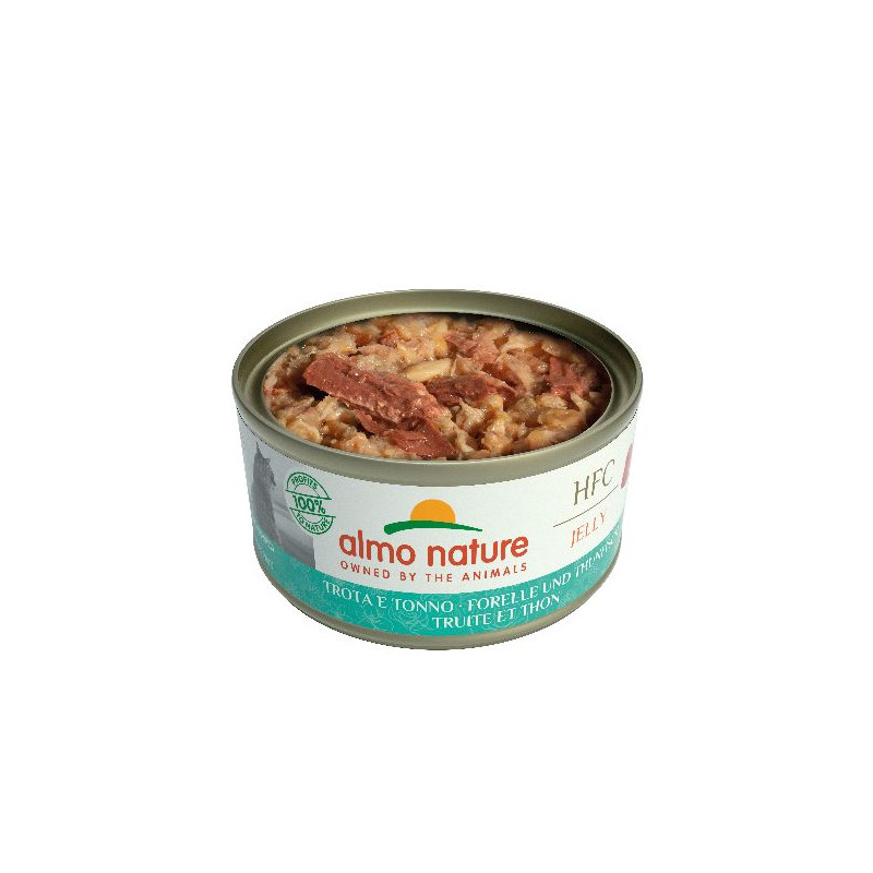 Patée almo nature gelée truite et thon de Almo Nature, les patées pour chats et chiens dans Patees pour chats