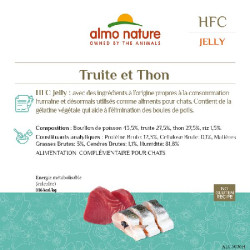 Patée almo nature gelée truite et thon de Almo Nature, les patées pour chats et chiens dans Patees pour chats