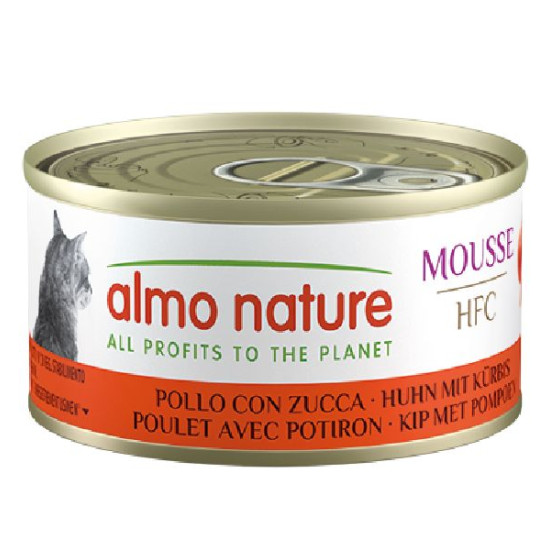 Patée almo nature mousse poulet avec potiron de Almo Nature, les patées pour chats et chiens dans Patees pour chats