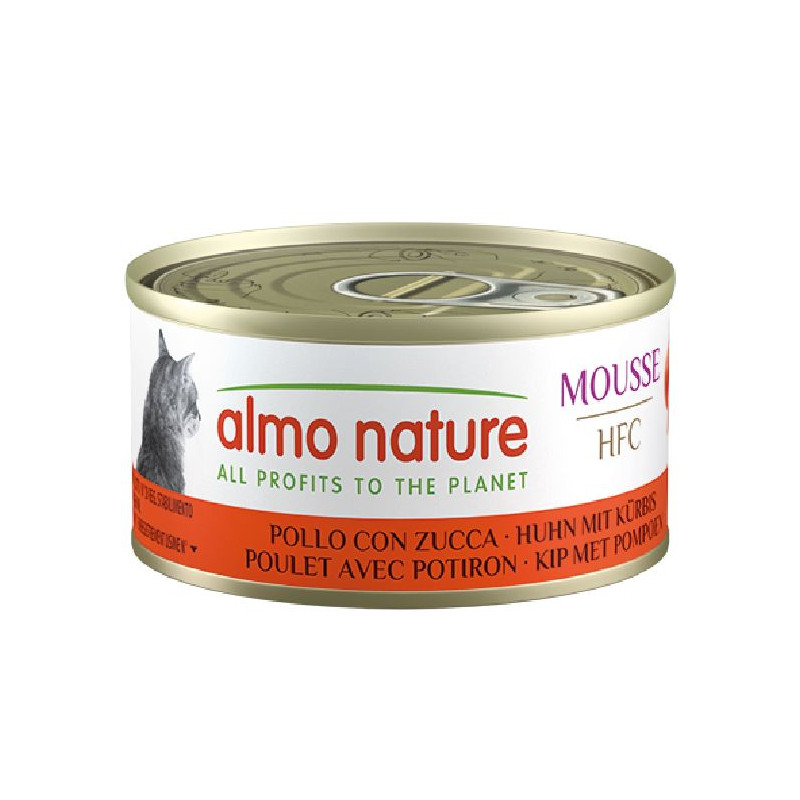 Patée almo nature mousse poulet avec potiron de Almo Nature, les patées pour chats et chiens dans Patees pour chats