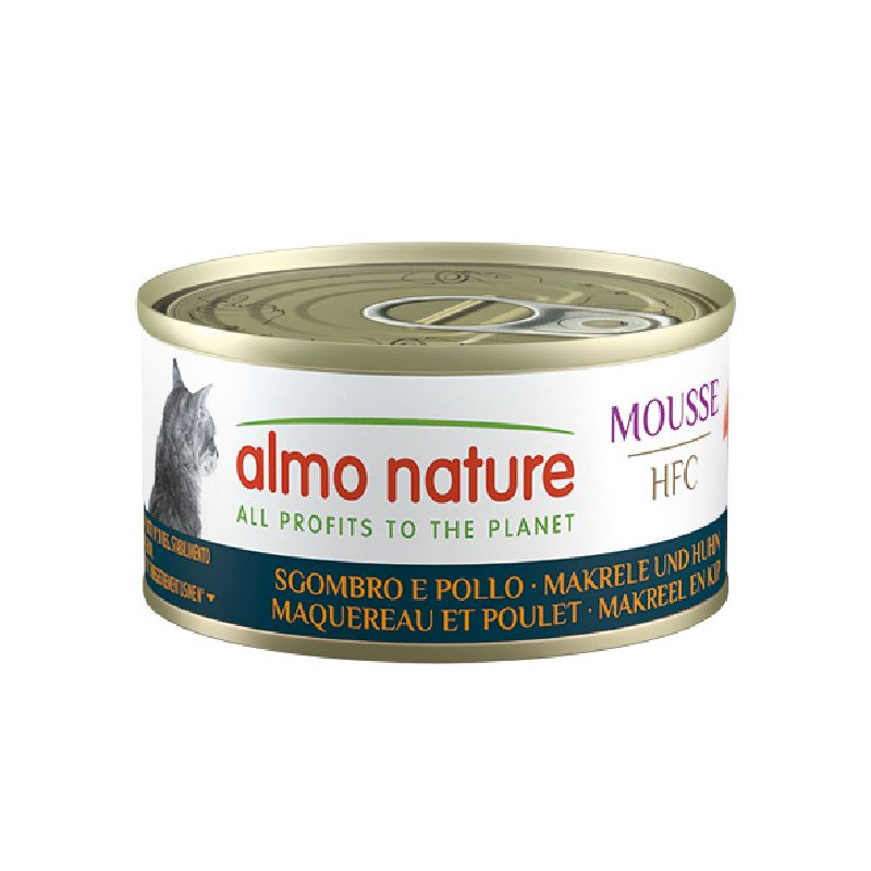 Patée almo nature mousse maquereau et poulet de Almo Nature, les patées pour chats et chiens dans Patees pour chats