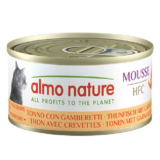 Patée almo nature mousse thon avec crevettes de Almo Nature, les patées pour chats et chiens dans Patees pour chats