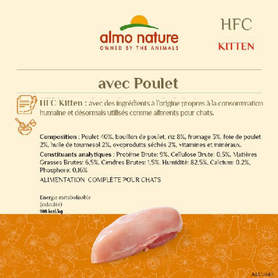Patée almo nature natural chaton x1 de Almo Nature, les patées pour chats et chiens dans Patees pour chats