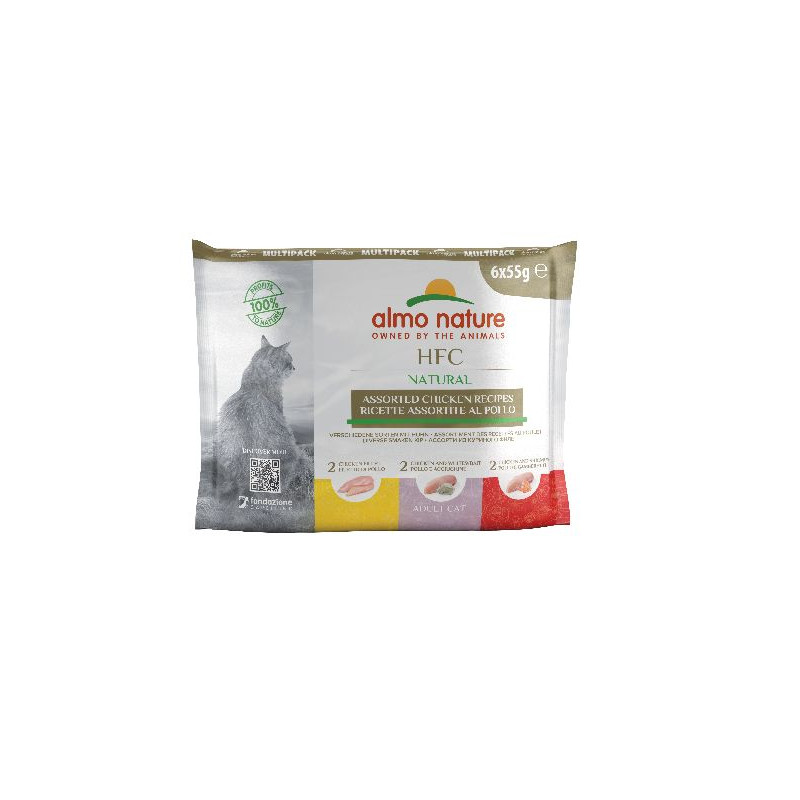 Patée almo nature multipack 3 saveurs poulet x1 de Almo Nature, les patées pour chats et chiens dans Patees pour chats