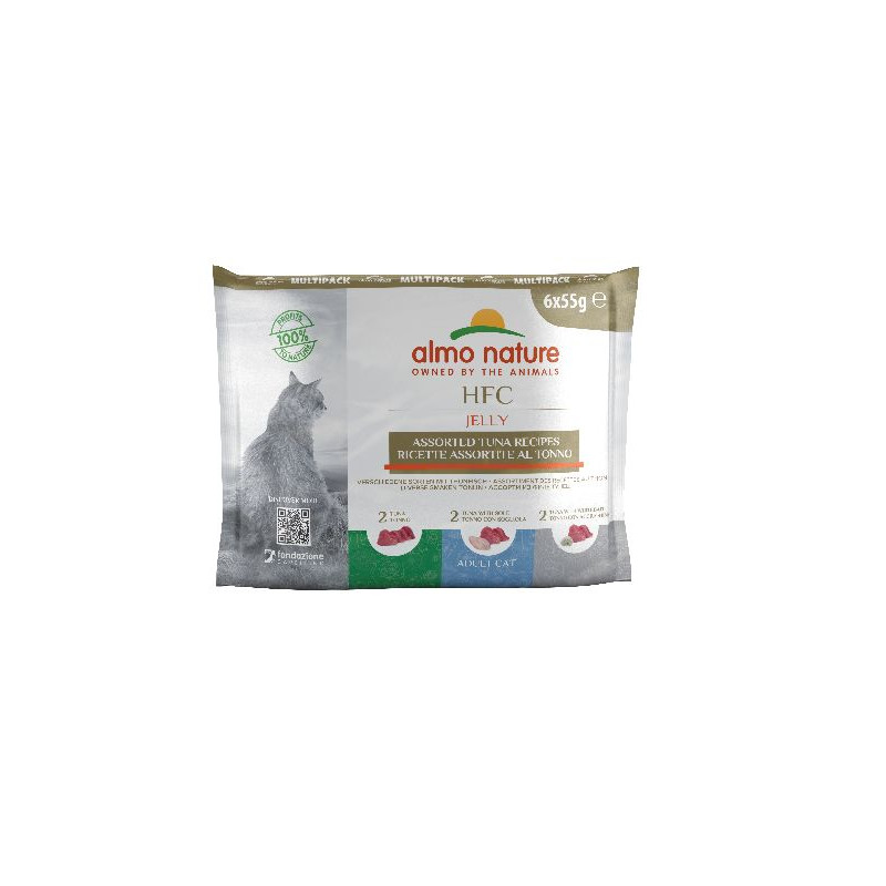 Patée almo nature multi gelee 3 saveurs thon x1 de Almo Nature, les patées pour chats et chiens dans Patees pour chats