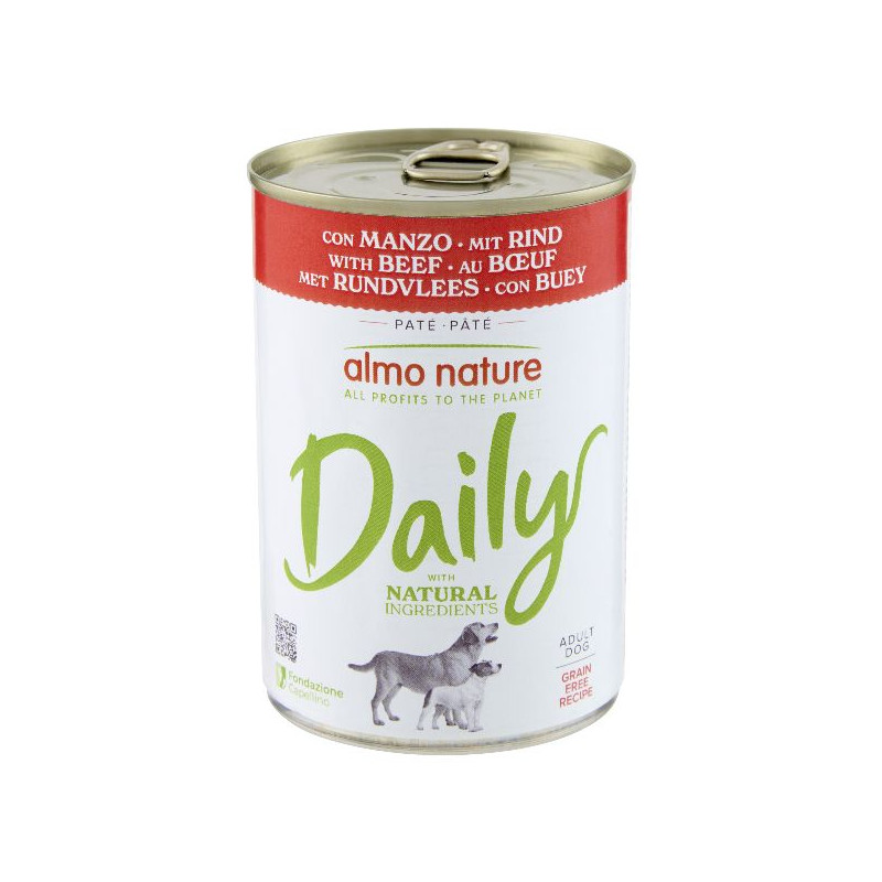 Patée almo nature chien daily boeuf x1 de Almo Nature, les patées pour chats et chiens dans Pâtée pour chien