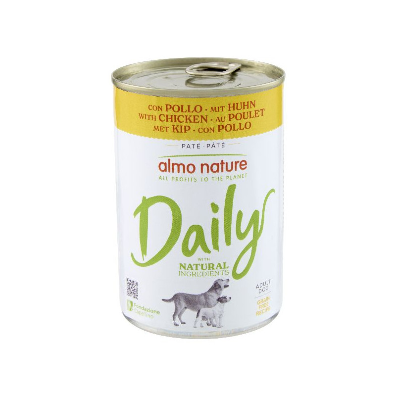 Patée almo nature chien daily poulet x1 de Almo Nature, les patées pour chats et chiens dans Pâtée pour chien