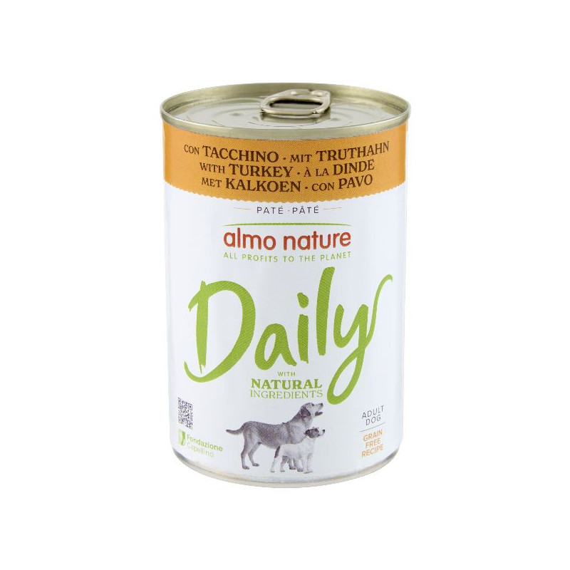 Patée almo nature chien daily dinde x1 de Almo Nature, les patées pour chats et chiens dans Pâtée pour chien