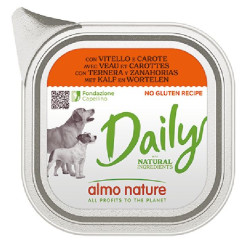 Patée almo nature chien nogluten veau carotte x1 de Almo Nature, les patées pour chats et chiens dans Pâtée pour chien