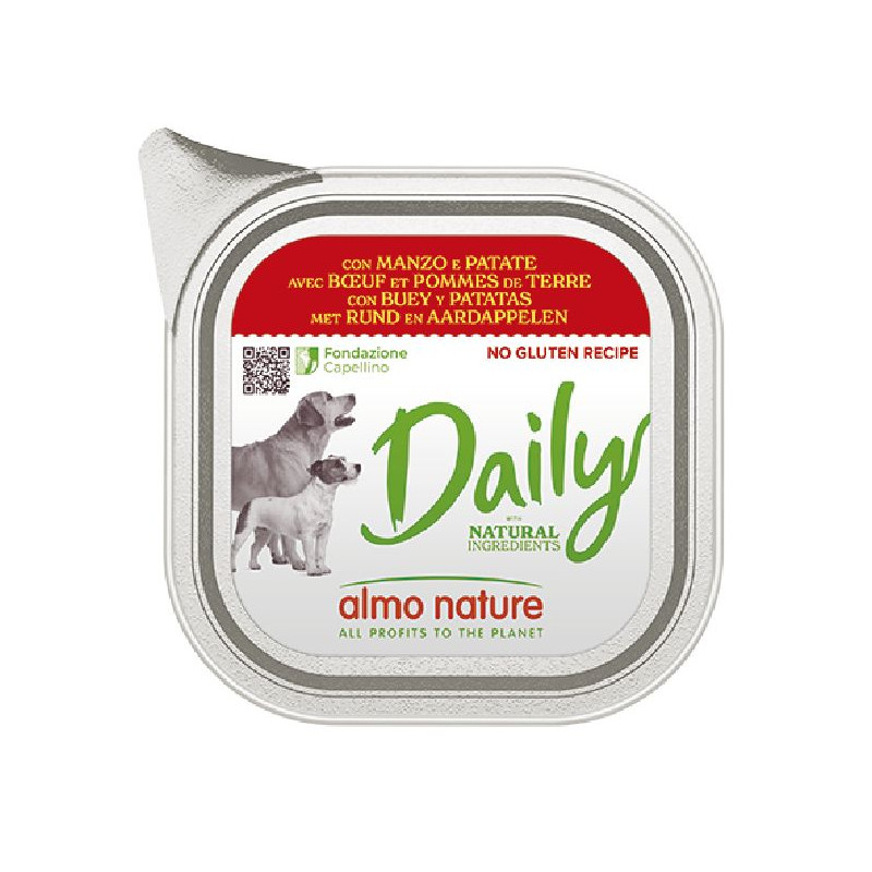 Patée almo nature chien no gluten boeuf x1 de Almo Nature, les patées pour chats et chiens dans Pâtée pour chien