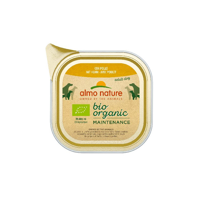 Patée almo nature chien bio organic poulet x1 de Almo Nature, les patées pour chats et chiens dans Pâtée pour chien