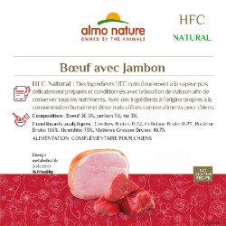 Patée almo nature chien boeuf et jambon x1 de Almo Nature, les patées pour chats et chiens dans Pâtée pour chien
