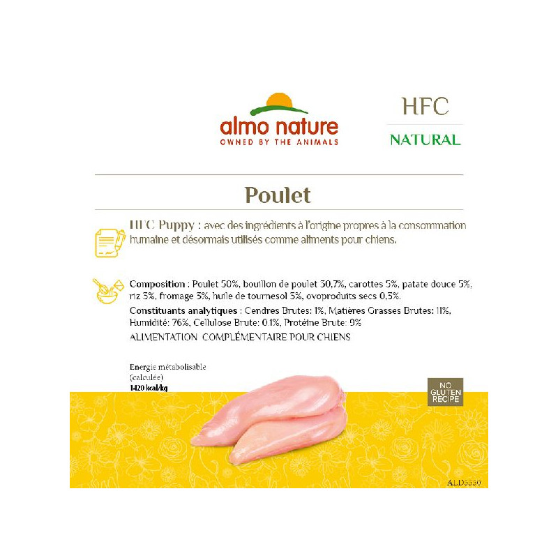 Patée almo nature chien puppy avec poulet x1 de Almo Nature, les patées pour chats et chiens dans Pâtée pour chien
