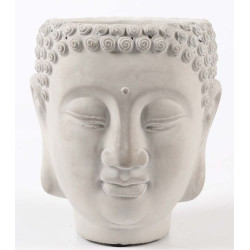 CACHE POT BOUDDHA 12.5X11.5X13.5CM CIM.GRIS de Pot et Deco - poterie céramique de qualité dans Cache-pot et pot déco