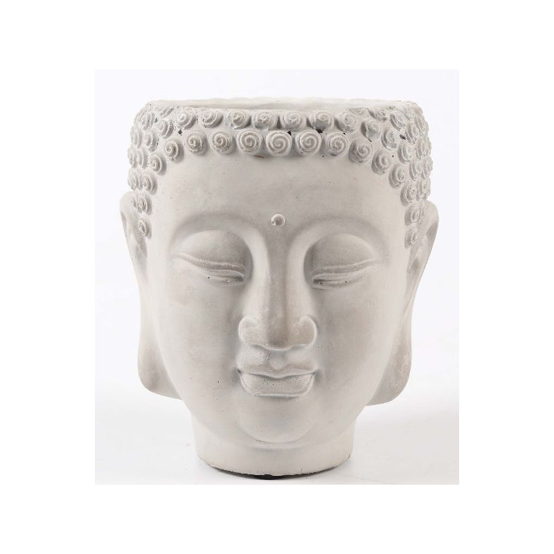 CACHE POT BOUDDHA 12.5X11.5X13.5CM CIM.GRIS de Pot et Deco - poterie céramique de qualité dans Cache-pot et pot déco