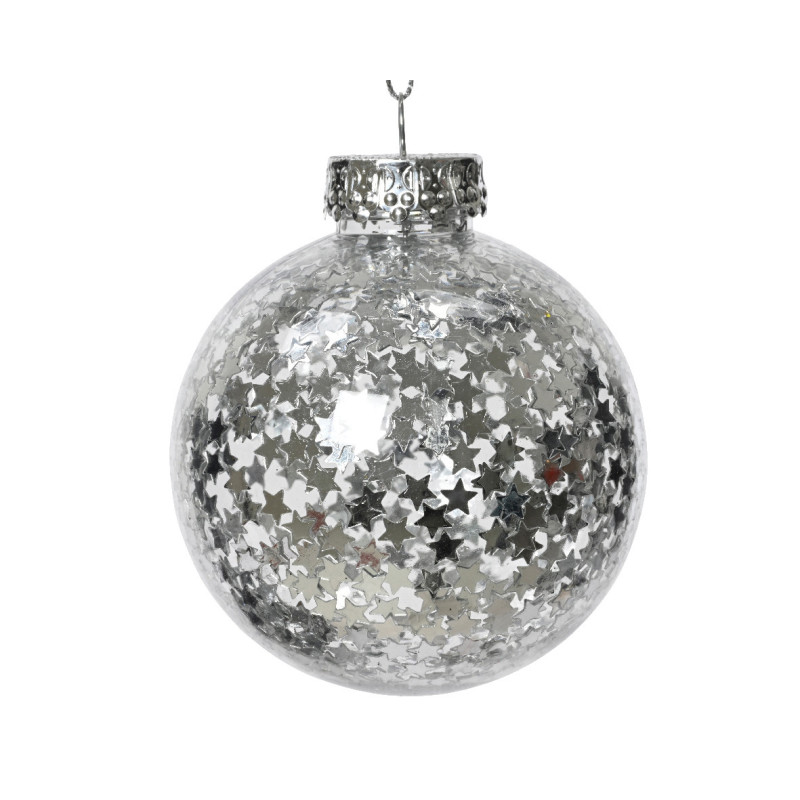 /Boule etoile argent d8 de Déco de Noël - Jardinerie Bordeaux et Libourne dans Boule pour sapin de Noël