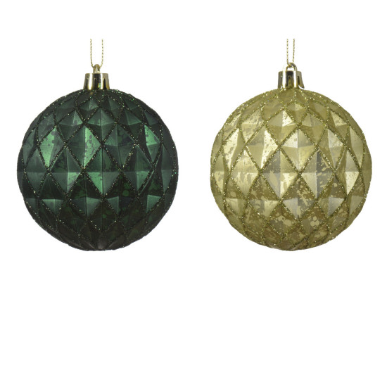 /Boule moulee vert ass d8 de Déco de Noël - Jardinerie Bordeaux et Libourne dans Boule pour sapin de Noël