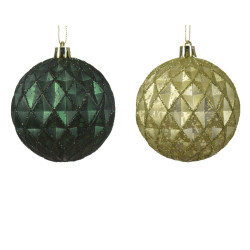 /Boule moulee vert ass d8 de Déco de Noël - Jardinerie Bordeaux et Libourne dans Boule pour sapin de Noël