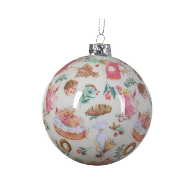 /Boule multi dessin de Déco de Noël - Jardinerie Bordeaux et Libourne dans Boule pour sapin de Noël