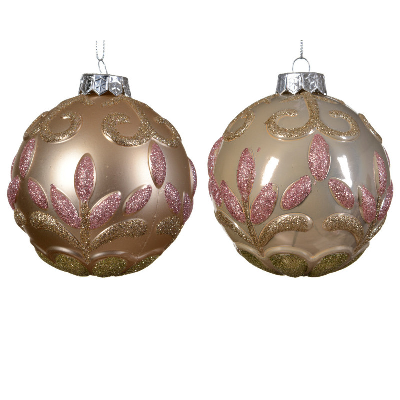 /Boule fleur mat perle de Déco de Noël - Jardinerie Bordeaux et Libourne dans Boule pour sapin de Noël