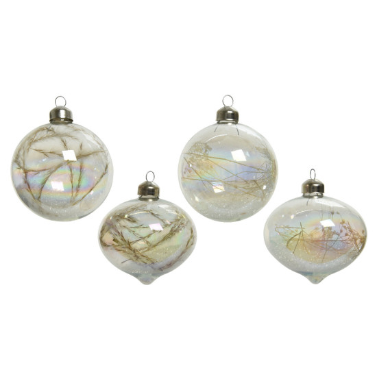 /Boule irise fleurs/herbes sechees d8 de Déco de Noël - Jardinerie Bordeaux et Libourne dans Boule pour sapin de Noël