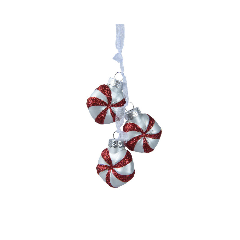 /Bonbon mat blanc/couleur h7 de Déco de Noël - Jardinerie Bordeaux et Libourne dans 🎄Déco de sapin