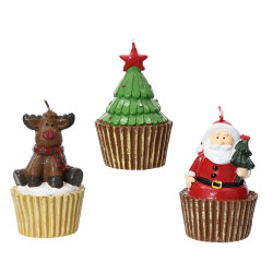 /Bougie renne-sapin-pere noel d7.2 h11 de Déco de Noël - Jardinerie Bordeaux et Libourne dans Bougie de Noël et accessoires