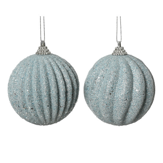 /Boule perles rocaille bleu vaporeux d8 de Déco de Noël - Jardinerie Bordeaux et Libourne dans Boule pour sapin de Noël