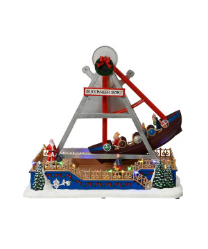 /Bateau boucanier led multi 32cm de Déco de Noël - Jardinerie Bordeaux et Libourne dans 🏘️Villages miniatures