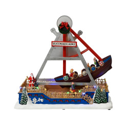 /Bateau boucanier led multi 32cm de Déco de Noël - Jardinerie Bordeaux et Libourne dans 🏘️Villages miniatures