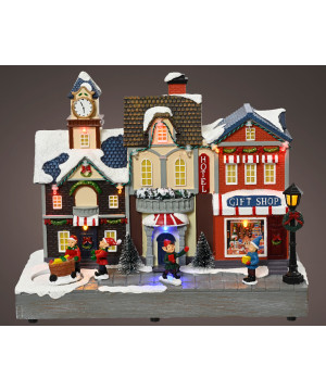 /Hotel+gift shop led multi 22cm de Déco de Noël - Jardinerie Bordeaux et Libourne dans 🏘️Villages miniatures