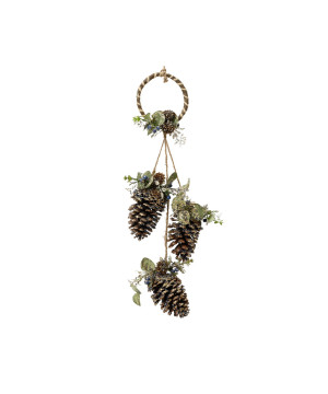 /Suspension pomme de pin givre 55cm de Déco de Noël - Jardinerie Bordeaux et Libourne dans 🎄Déco de sapin