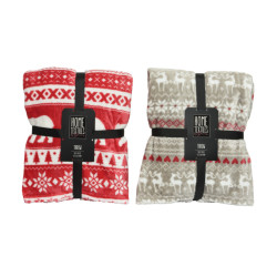 /Plaid sapin/renne de Déco de Noël - Jardinerie Bordeaux et Libourne dans 🛋️Coussin et plaid de Noël