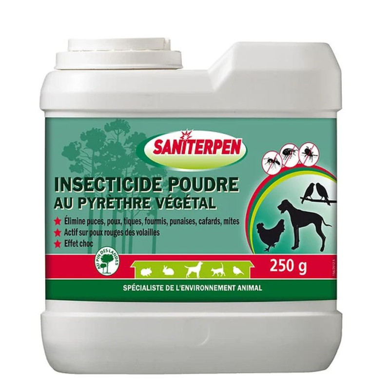Saniterpen insecticide poudre 250gr de Saniterpen - desinfectant pour animaux dans Hygiène pour tous les animaux