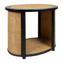 Table appoint balamea naturel/noir 54x31 h43 de Jardinerie Bordeaux Libourne Gironde dans Tables, table basse