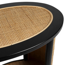 Table appoint balamea naturel/noir 54x31 h43 de Jardinerie Bordeaux Libourne Gironde dans Tables, table basse