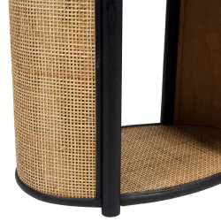 Table appoint balamea naturel/noir 54x31 h43 de Jardinerie Bordeaux Libourne Gironde dans Tables, table basse