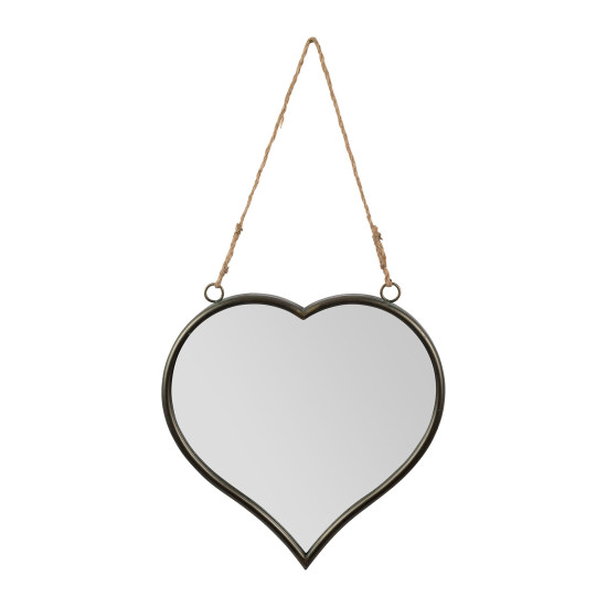 Miroir coeur gris 34x35.5 fer de Jardinerie Bordeaux Libourne Gironde dans Miroir