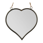 Miroir coeur gris 34x35.5 fer de Jardinerie Bordeaux Libourne Gironde dans Miroir