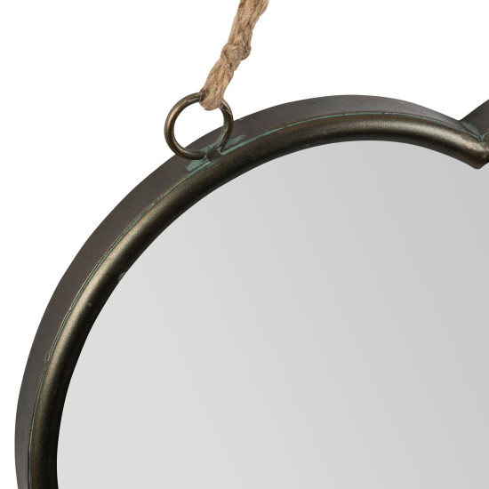 Miroir coeur gris 34x35.5 fer de Jardinerie Bordeaux Libourne Gironde dans Miroir