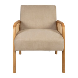 Fauteuil firmin beige+naturel 61x71 h79 de Jardinerie Bordeaux Libourne Gironde dans Chaise, fauteuil et pouf