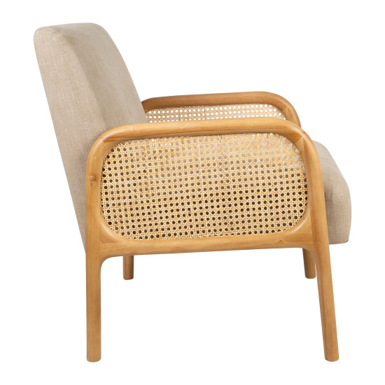 Fauteuil firmin beige+naturel 61x71 h79 de Jardinerie Bordeaux Libourne Gironde dans Chaise, fauteuil et pouf