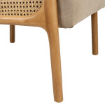 Fauteuil firmin beige+naturel 61x71 h79 de Jardinerie Bordeaux Libourne Gironde dans Chaise, fauteuil et pouf