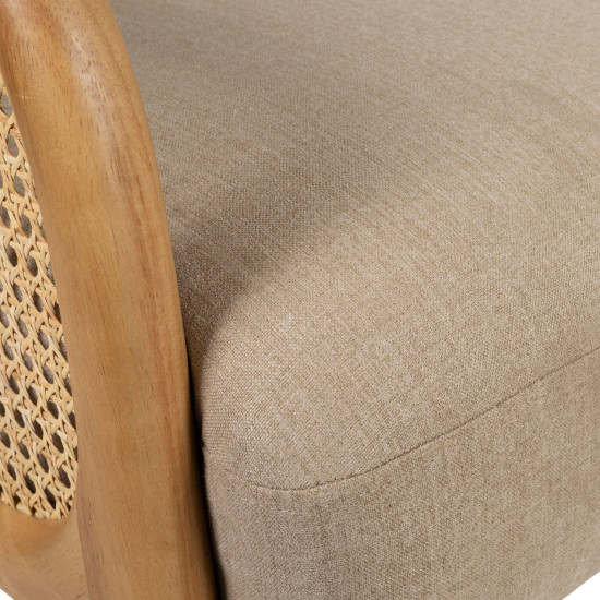 Fauteuil firmin beige+naturel 61x71 h79 de Jardinerie Bordeaux Libourne Gironde dans Chaise, fauteuil et pouf