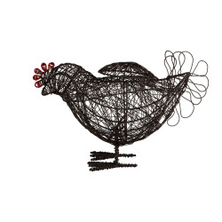 Panier coq ciment noir 28x13x18 de Jardinerie Bordeaux Libourne Gironde dans Corbeilles - Panières- Paniers